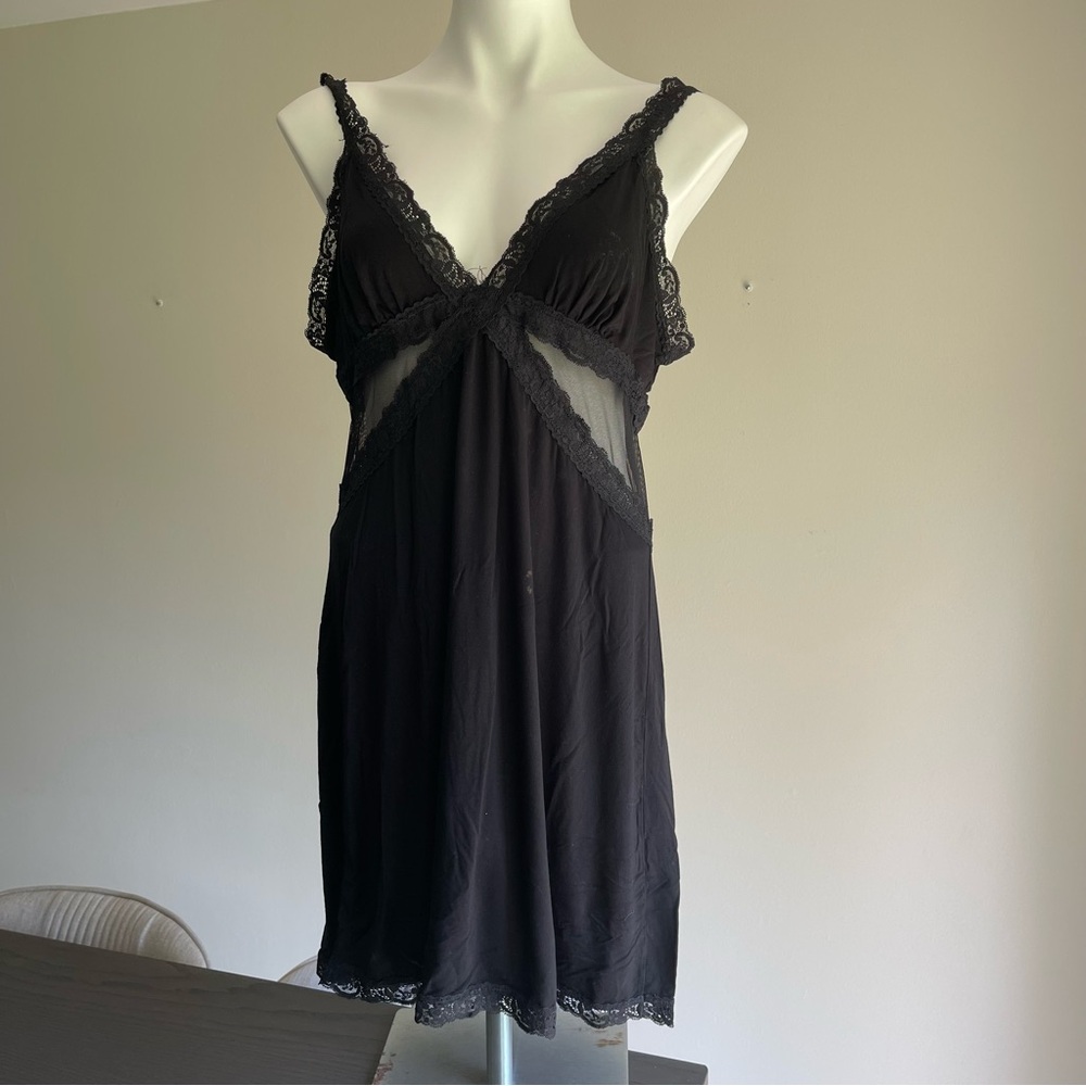 Black Lace Slip Dress